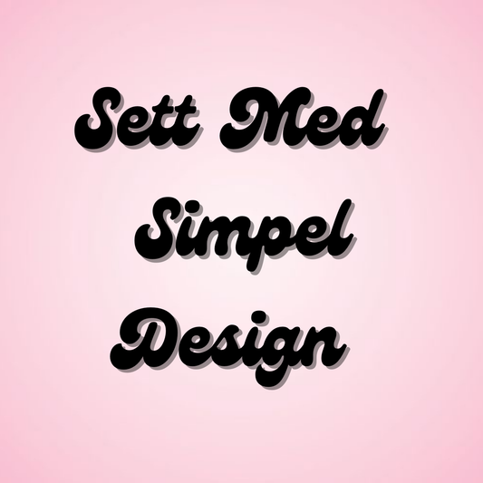 Sett m/ simpel design